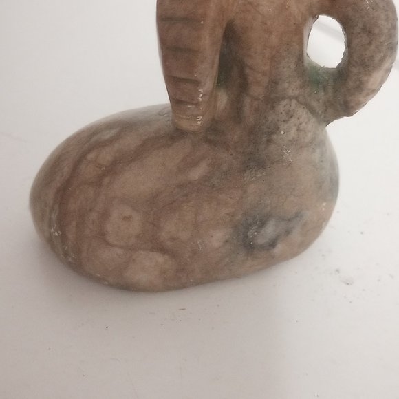 HAND CARVED STONE RAM SITTING POSITION - Picture 3 of 6